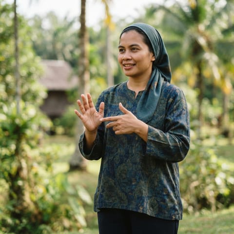 AI-generated illustration representing the Deaf Bruneians people