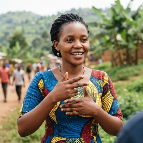 AI-generated illustration representing the Deaf Burundians people