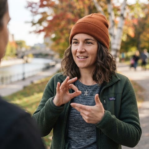 AI-generated illustration representing the Deaf Canadians people
