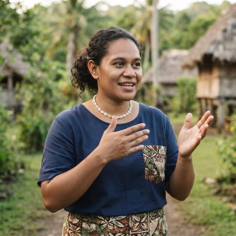 AI-generated illustration representing the Deaf Fijians people