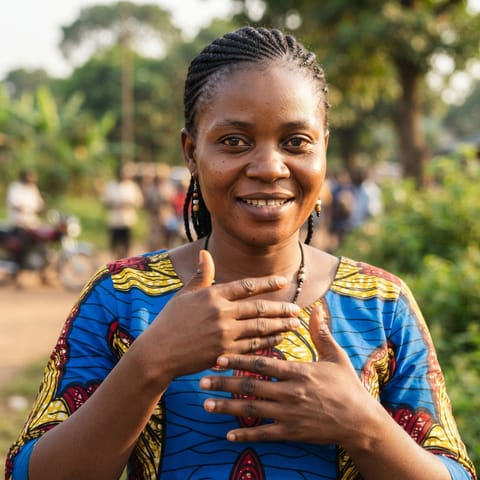 AI-generated illustration representing the Deaf Congolese people