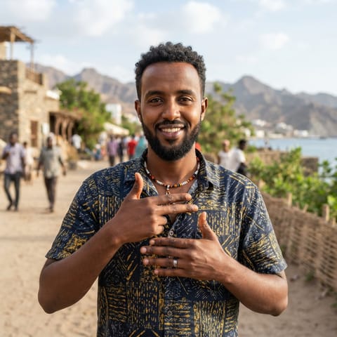 AI-generated illustration representing the Deaf Djiboutians people