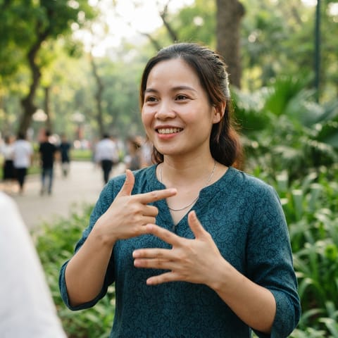 AI-generated illustration representing the Deaf Vietnamese people