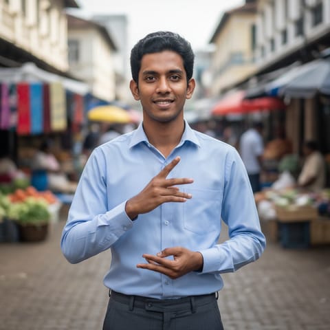 AI-generated illustration representing the Deaf Sri Lankans people