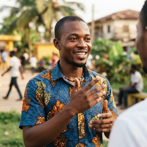 AI-generated illustration representing the Deaf Liberians people