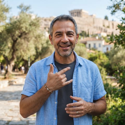 AI-generated illustration representing the Deaf Greeks people