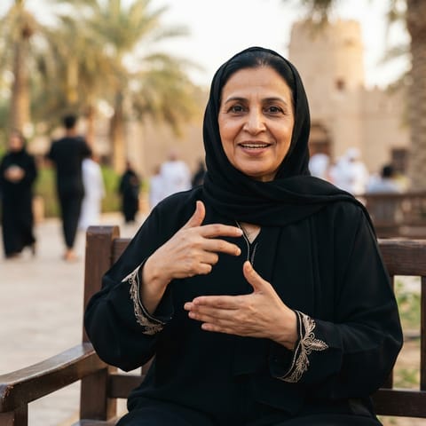 AI-generated illustration representing the Deaf Emiratis people