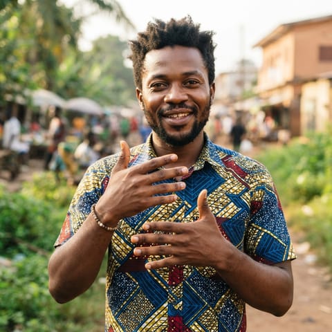 AI-generated illustration representing the Deaf Congolese people