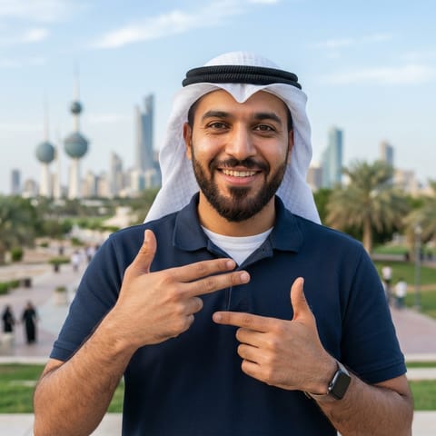 رسم توضيحي مُولَّد بالذكاء الاصطناعي يمثّل شعب Deaf Kuwaitis