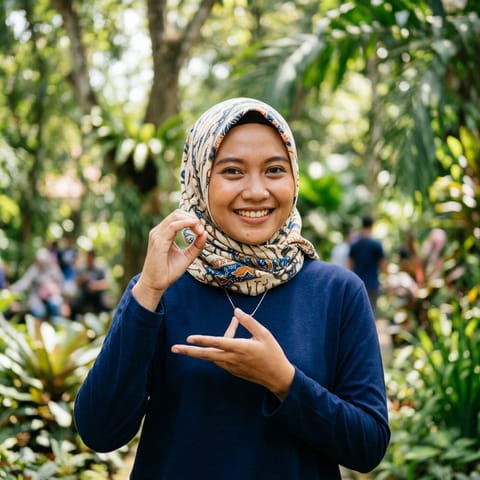 AI-generated illustration representing the Deaf Indonesians people