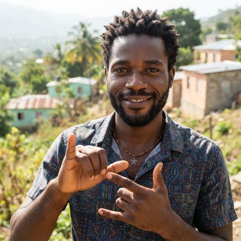 AI-generated illustration representing the Deaf Haitians people