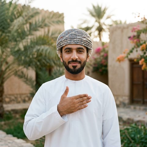 AI-generated illustration representing the Deaf Omanis people