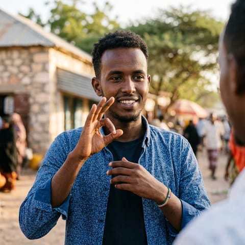 AI-generated illustration representing the Deaf Somalis people