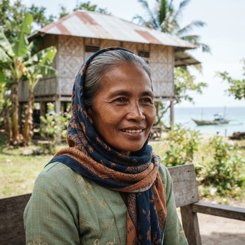 AI-generated illustration representing the Wakatobi people
