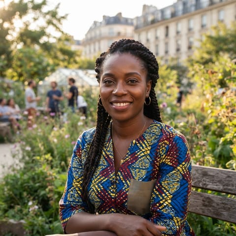 Ilustração gerada por IA representando o povo French-speaking West Africans