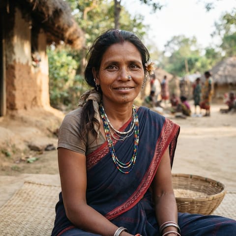 AI-generated illustration representing the Tribal Kamar of Chhattisgarh people
