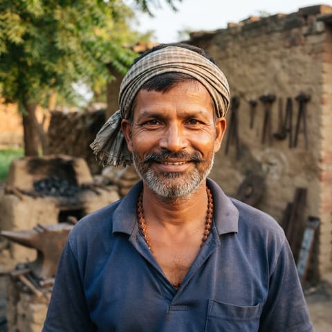 AI-generated illustration representing the Lohar (Magahi) people