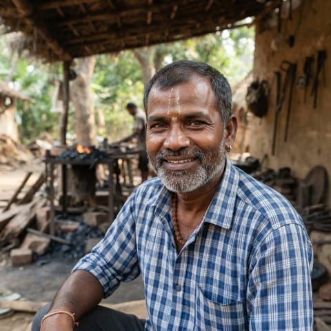 AI-generated illustration representing the Lohar (Odia) people