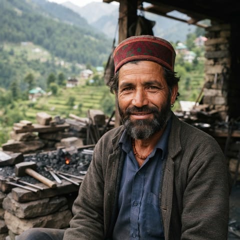 代表Lohar (Pahari)人的 AI 生成插图