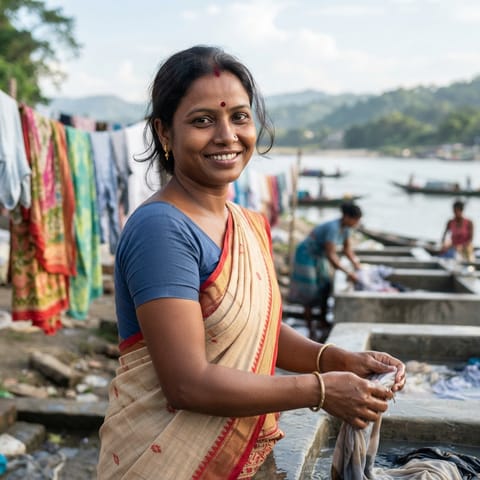 AI-generated illustration representing the Dhoba (Assamese) people