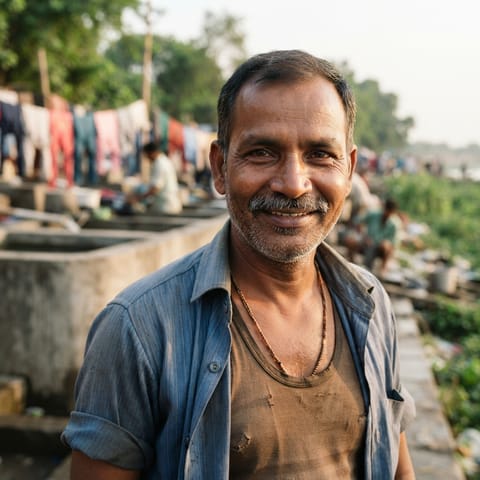 AI-generated illustration representing the Dhobi (Awadhi) people
