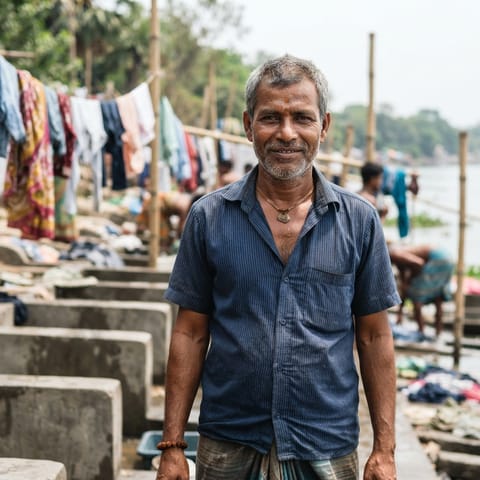 AI-generated illustration representing the Dhoba (Bengali) people