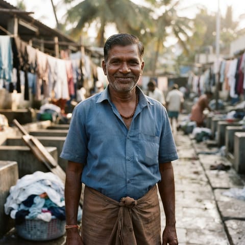 AI-generated illustration representing the Dhobi (Kannada) people