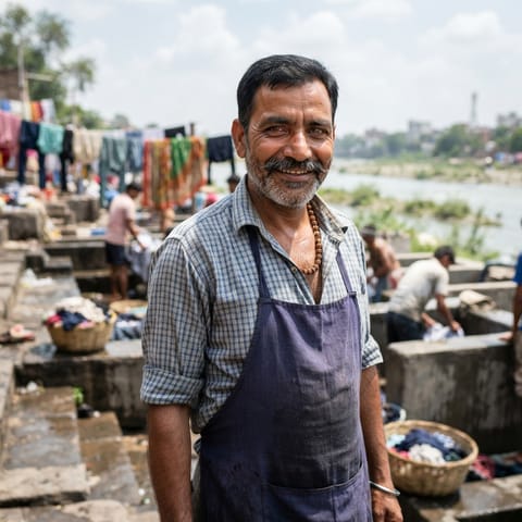 AI-generated illustration representing the Dhobi (Dogri) people