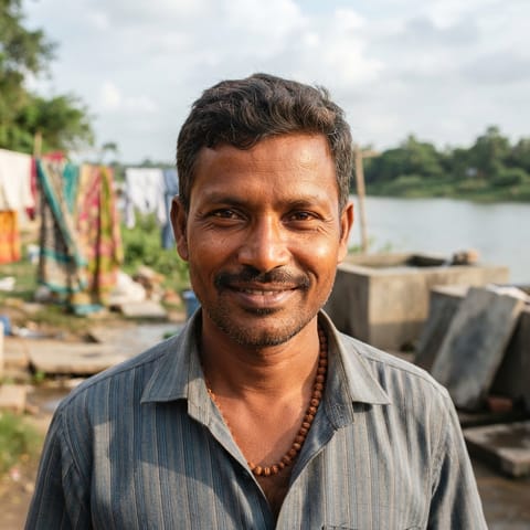 AI-generated illustration representing the Dhoba (Odia) people