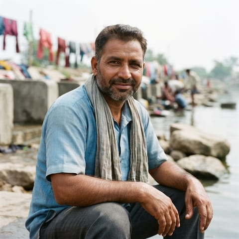 AI-generated illustration representing the Dhoba (Punjabi) people