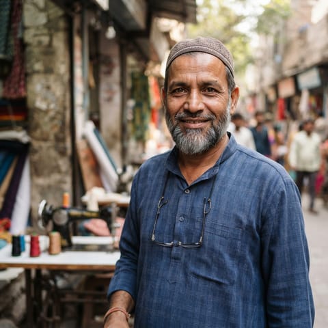 AI-generated illustration representing the Darji (Urdu) people