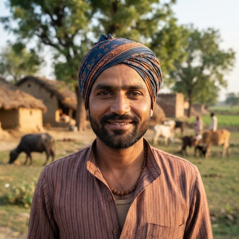 AI-generated illustration representing the Gujjar (Awadhi), Hindu people