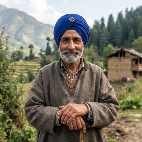 AI-generated illustration representing the Gujjar Sikhs people