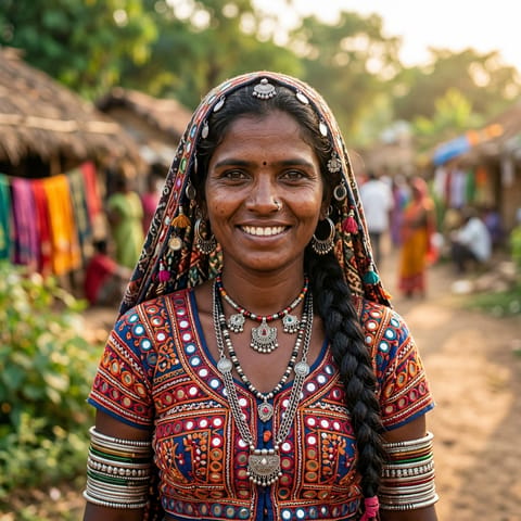 AI-generated illustration representing the Banjara (Marathi) people