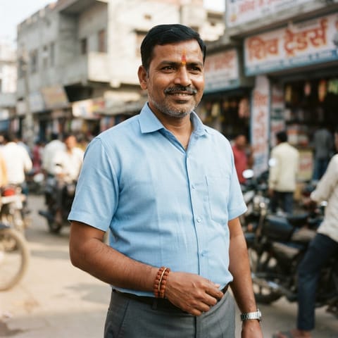 AI-generated illustration representing the Bania (Bhojpuri) people
