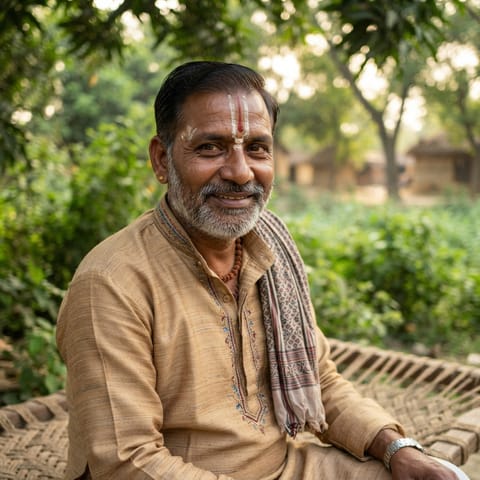 AI-generated illustration representing the Bhat (Maithili) people