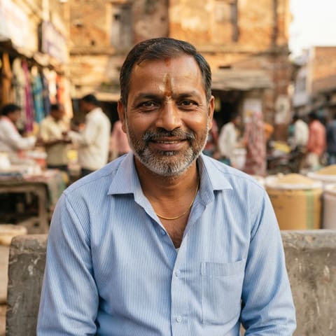 AI-generated illustration representing the Bania (Magahi) people
