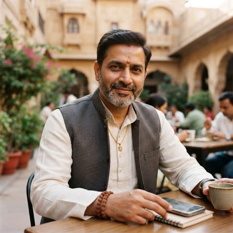 AI-generated illustration representing the Bania (Marwari) people