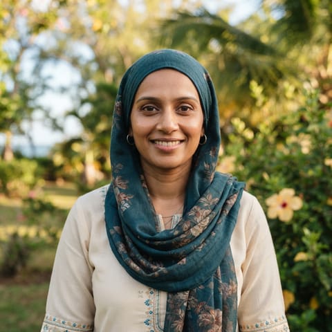 Illustration générée par IA représentant le peuple Muslim Indo-Mauritians