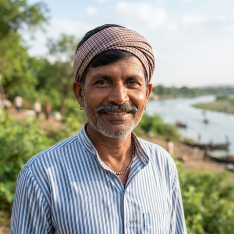 Illustration générée par IA représentant le peuple Bhoi (Gujarati)
