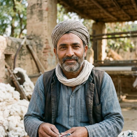 代表Pinjara (Marwari)人的 AI 生成插图