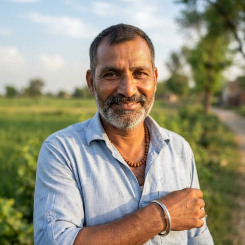 Ilustración generada por IA que representa al pueblo Balmiki (Haryanvi)
