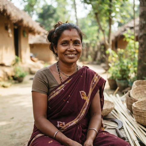 Illustration générée par IA représentant le peuple Bari (Odia)