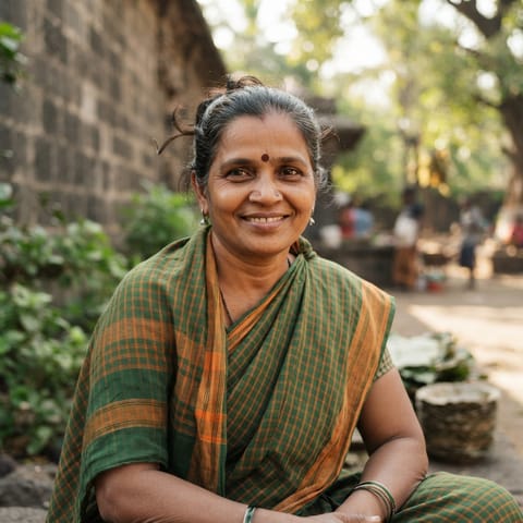 Illustration générée par IA représentant le peuple Bari (Marathi)