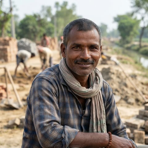 AI-generated illustration representing the Beldar (Bhojpuri) people