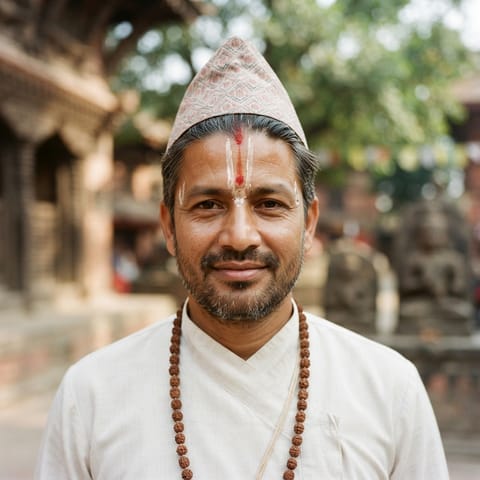 AI-generated illustration representing the Brahmin (Nepali) people