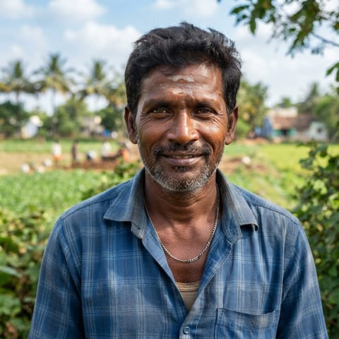 رسم توضيحي مُولَّد بالذكاء الاصطناعي يمثّل شعب Chamar, Muchi (Tamil)