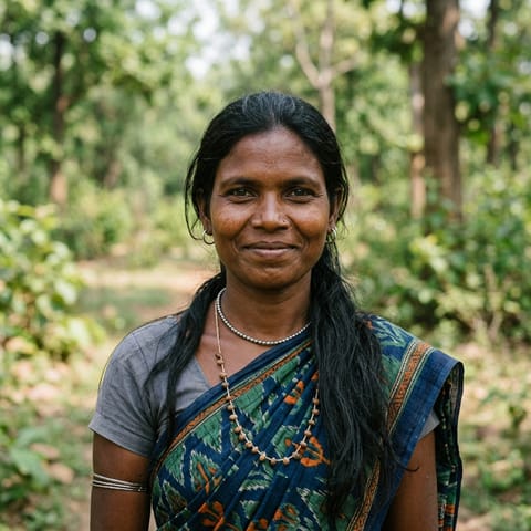 Ilustração gerada por IA representando o povo Munda (Bengali)