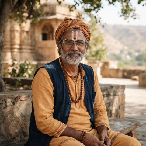 AI-generated illustration representing the Gosain (Rajasthani) people
