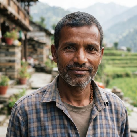 Illustration générée par IA représentant le peuple Dom (Garhwali)